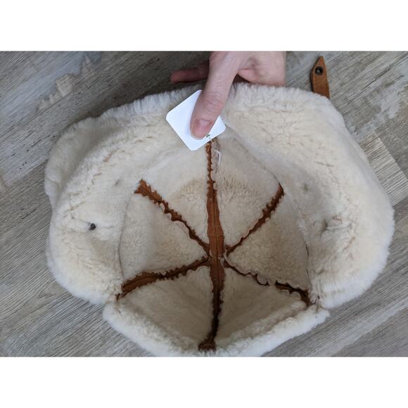 LN Esty's luka pelli leather wool Polish trapper aviator bomber hat. 22inch/7/m - Picture 6 of 11